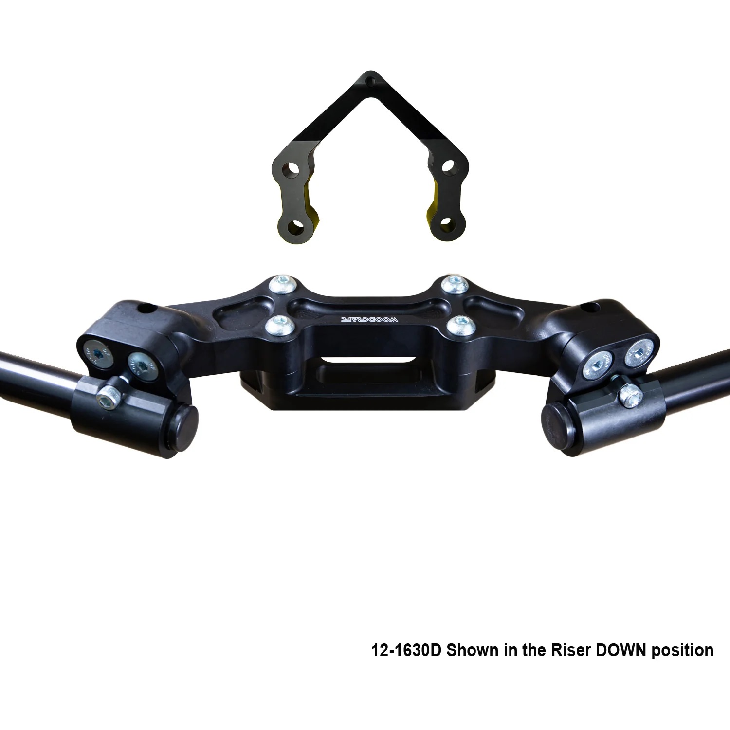 Woodcraft Ducati Monster 1200R (16-19) Clipon Riser Adapter Plate With Bars Woodcraft Ducati Monster 1200R (16-19) Clipon Riser Adapter Plate With Bars